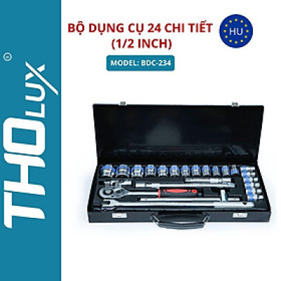 Bộ dụng cụ 24 chi tiết (1/2 inch) BDC-234 Tholux, đầu khẩu, cần siết tự động, đầu nối