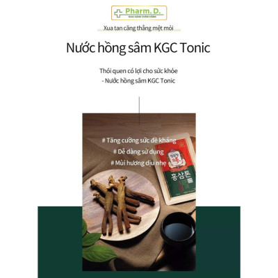 Nước Hồng Sâm Pha Sẵn Tonic Origin KGC Cheong Kwan Jang (50ml x 1 gói, 10 gói, 30 Gói, 60 gói)