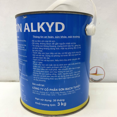 Sơn dầu Bạch Tuyết màu xám 122 3kg