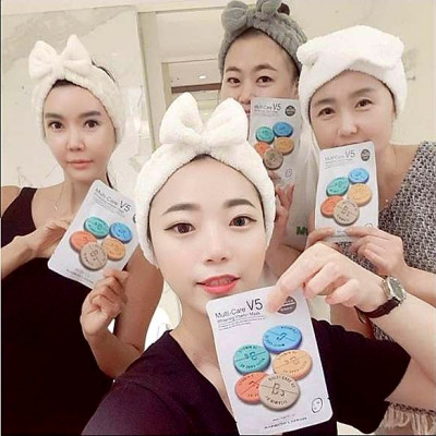 Hộp 10 Mặt nạ dưỡng trắng - trẻ hóa da Rainbow Laffair Multi-Care V5 Whitening Vitamin 250ml
