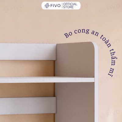Giá Sách Gỗ Để Bàn Đa Năng FB22 FIVO Màu Trắng, Hồng, Vàng, Tiết Kiệm Không Gian Bàn Học, Làm Việc Gọn Gàng