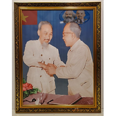 Ảnh gốc in dầu Bác Hồ & Bác Tôn