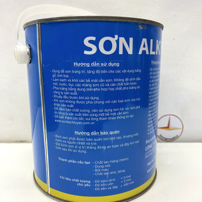 Sơn dầu Bạch Tuyết màu trắng xám 160 3kg