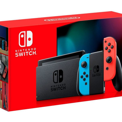 Máy Chơi Game Nintendo Switch Với Neon Blue Và Red Joy‑Con (Xanh Đỏ) Model Mới 2019 - Hàng Nhập Khẩu
