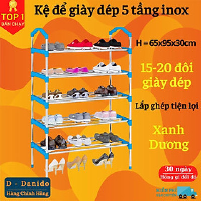 Kệ Để Giày Dép 05 Tầng Khung Inox, Giá Để Giày Inox 05 Tầng, Giày Dép, Kệ Để Đồ, Kệ Sách Loại Cao Cấp miDoctor