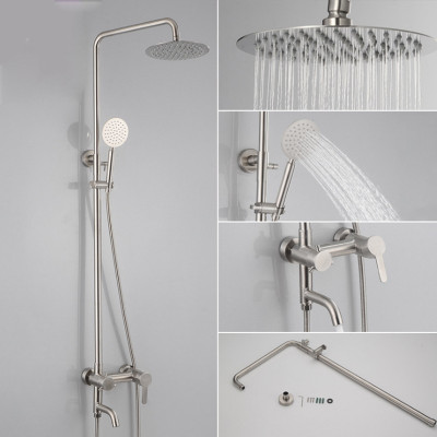 Bộ Sen cây tắm Đứng nóng lạnh inox sus 304 tròn lệch