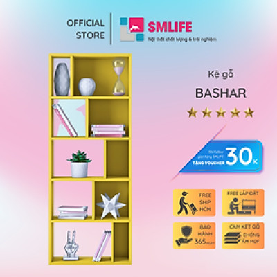 Giá sách gỗ công nghiệp nhỏ gọn SMLIFE Bashar