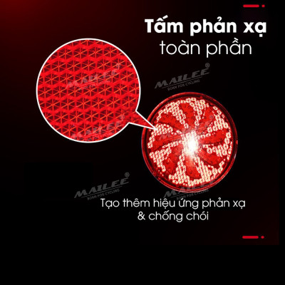 Đèn hậu cảnh báo xe đạp gắn sau CỐI XAY GIÓ AQ-113 dung lượng 500mAh 8 chế độ cảnh báo, sạc USB, chống nước IPX4 - Mai Lee