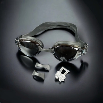 Kính bơi chống tia UV , Chống sương mù , bảo vệ mắt MÀU ĐEN , Dây đeo được làm 100% silicone mềm mại, thoải mái, dành cho vận động viên chuyên nghiệp hoặc người có sở thích đi bơi - Hàng Chính Hãng