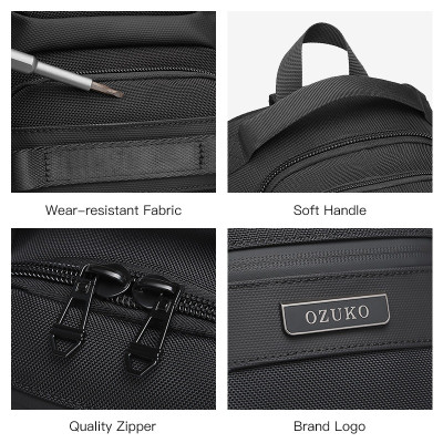 Túi đeo chéo OZUKO Túi cách nhiệt nhiều túi thời trang Dung tích lớn Túi đeo vai nam chống nước ngoài trời