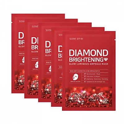 Combo 5 Mặt Nạ Giấy Dưỡng Sáng Da Da Some By Mi Diamond Brightening Mask Sheet 25g x5