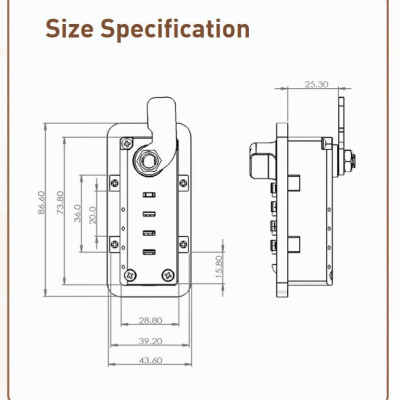 Khoá số DL12 công nghệ Singapore dành cho Tủ Locker gỗ (Locker & Lock)
