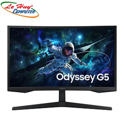 Màn Hình Gaming SAMSUNG Odyssey G5 G55C LS27CG552EEXXV (27.0 inch - 2K - VA - 165Hz - 1ms - FreeSync - HDR10 - Curved) - Hàng chính hãng 