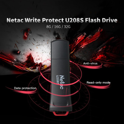 Netac Write Protect USB2.0 Flash Drive U208S 8G Memory Stick