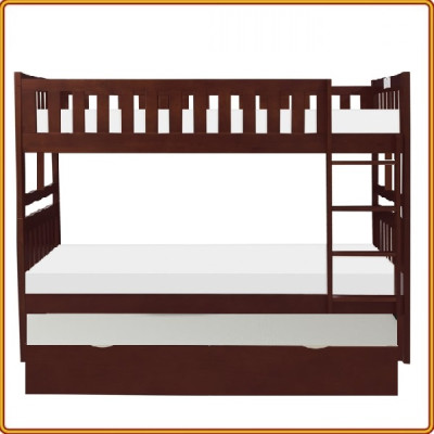 Giường 3 tầng màu nâu Tundo trên 1m2 dưới 1m4