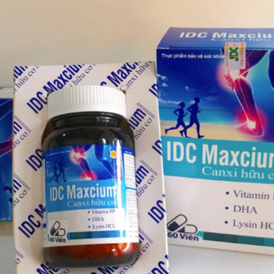Thực phẩm chức năng IDC Maxcium - Thực phẩm bổ sung Canxi hữu cơ - Bổ sung Canxi, vitamin D3 cho cơ thể 
