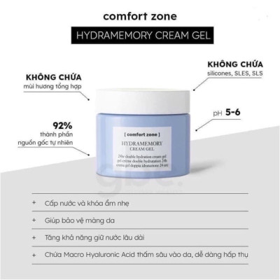 Kem Dưỡng Comfort Zone Hydramemory Cream Gel 60ml