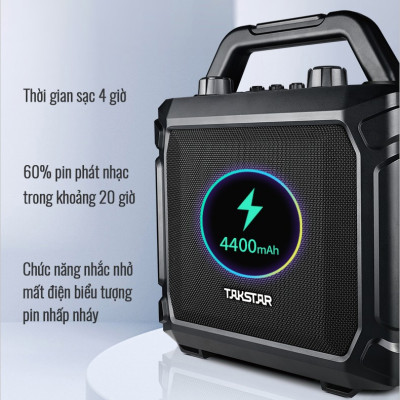 Takstar WDA-500 - Loa Di Động Không Dây UHF, Công Suất 40W, Thời Lượng Pin 20 Giờ Cho Biểu Diễn Ngoài Trời, Quảng Cáo, Giảng Dạy - Hàng chính hãng