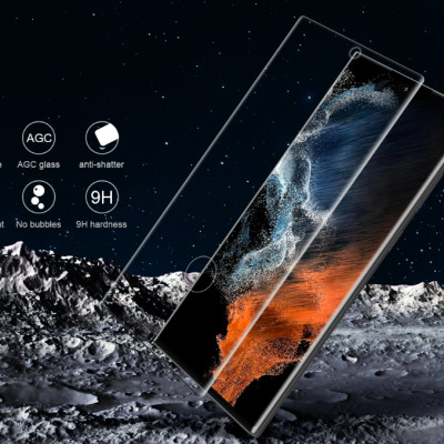 Miếng dán kính cường lực full 3D cho Samsung Galaxy S21 Ultra, S22 Ultra , S23 Ultra hiệu Nillkin CP+ Max (Mỏng 0.3mm, Kính ACC Japan, Chống Lóa, Hạn Chế Vân Tay) - Hàng nhập khẩu