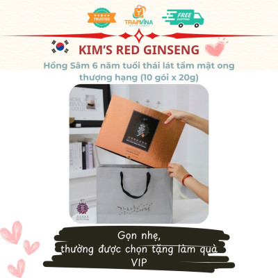 Hồng Sâm 6 năm tuổi thái lát tẩm mật ong thượng hạng Kim
