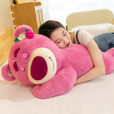 Gấu Bông Gấu Dâu Losto Nằm Dễ Thương Siêu Hot (25cm--->1m3) Gối Ôm Gấu Dâu Losto Cute Mềm Mịn, Hàng Xịn Cao Cấp Loại 1