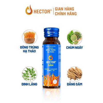 Bộ 2 Hộp 10 Chai Nước Nấm Đông Trùng Hạ Thảo HECTOR Sâm tăng cường đề kháng, bồi bổ cơ thể  (20x50ml)