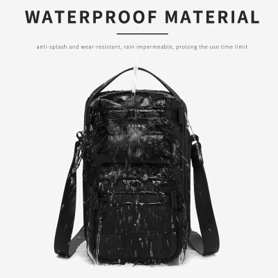 Ozuko Túi Đeo Vai Nhỏ Thời Trang Nam Chống Thấm Nước Ánh Sáng Ngoài Trời Nhiều Túi Sling Túi Đeo Ngang