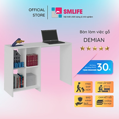 Bàn làm việc cá nhân bằng gỗ công nghiệp nhỏ gọn SMLIFE Demian