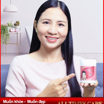 [TẶNG 1 LY SỨ] Thực phẩm bảo vệ sức khỏe hỗ trợ làm chậm quá trình lão hóa da ALLTIMES CARE PLATINUM COLLAGEN - Hộp 60 viên