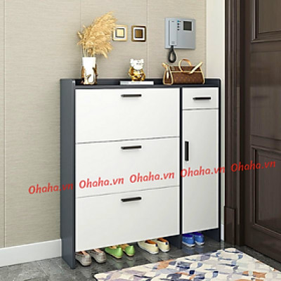 [Kèm Ảnh Thực Tế - Miễn phí vận chuyển & Lắp đặt]Tủ giày thông minh siêu mỏng cao cấp Ohaha - TGCC023