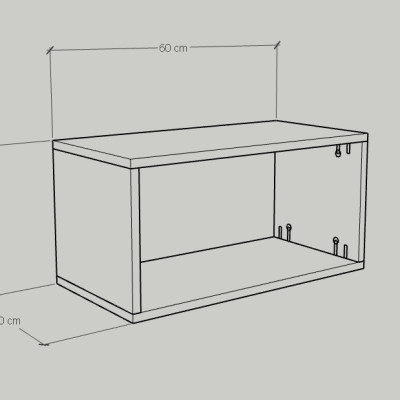 [Happy Home Furniture] ZANE , Kệ trang trí ,60cm x 30cm x 30cm ( DxRxC), KSA_040