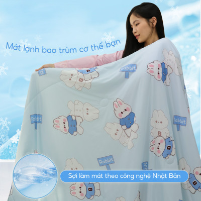 [CHĂN HÈ MÁT LẠNH] Mền lạnh I Cool Advance NIN House NM8029 2mx2m2 | Chăn chần Ice Silk, Chăn điều hoà nhiều độ