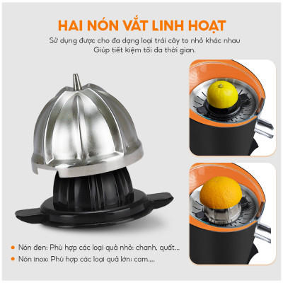 Máy vắt cam Lebenlang LBL833, công suất lớn 1000W, dung tích 400ml, vắt kiệt nước, bảo hành 2 năm - hàng chính hãng