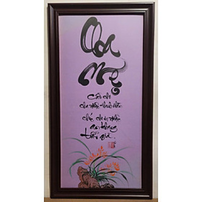 TRANH CHỮ VIẾT THƯ PHÁP - TÂM, PHÚC, LỘC , ĐỨC, NHẪN,HẠNH PHÚC, CHA MẸ