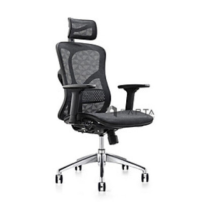 Ghế công thái học CM4502-M Nội thất Capta Ghế xoay văn phòng dành cho Giám đốc lưng và nệm lưới khung nhựa tay nhựa bọc da PU 