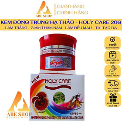 Kem HOLY CARE Đông Trùng - Linh Chi  9in1 20g Làm Trắng - Giảm Thâm Nám - Chống Lão Hóa - Mờ Nếp Nhăn