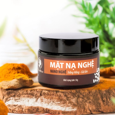 Bộ dưỡng trắng và đánh bay mụn Wonmom ( 1 Kem nghệ tươi + 1 Mặt nạ nghệ )