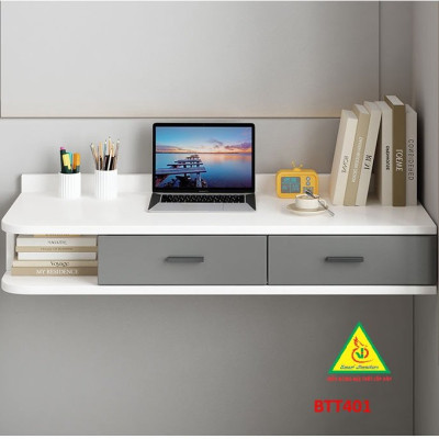 Bàn làm việc, bàn trang điểm treo tường bằng gỗ  BTT401 - Nội thất lắp ráp Viendong Adv