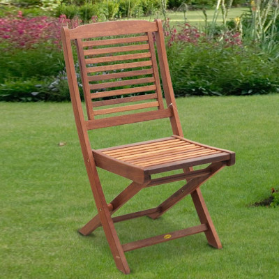 Bộ Bàn Maluku 4 Ghế Xếp Cermin IBIE NS3013A (70 x 70 x 72 cm) - Nâu