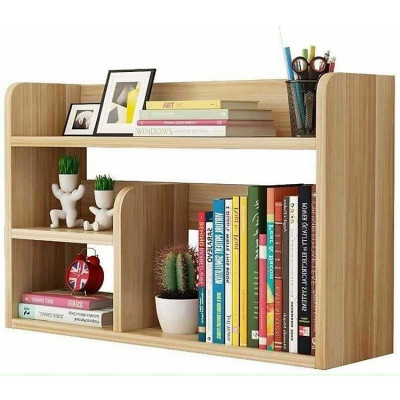 Kệ Sách Gỗ MDF Chống Ẩm Chất Lượng Cao Mini Để Bàn Đa Năng Đồ Dùng Học Tập Hồ Sơ Văn Phòng Tiện Lợi 4 Ngăn Lắp Ghép Dễ Dàng Giao Màu Ngẫu Nhiên