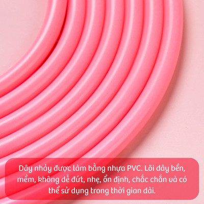[Loại Tốt – Lõi Thép] Dây nhảy thể dục JR200 có thể điều chỉnh dây, Dây nhảy lõi thép, không bị rối dùng để tập thể dục độ dài 2.9m, hỗ trợ giảm cân