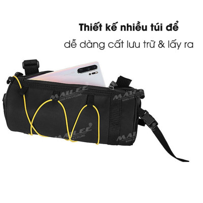 Túi đầu xe đạp tròn đa năng RZ-25 2.5 Lít cho xe đạp núi và đường phố, chống nước, vải POLYESTER, có quai đeo chéo - Mai Lee