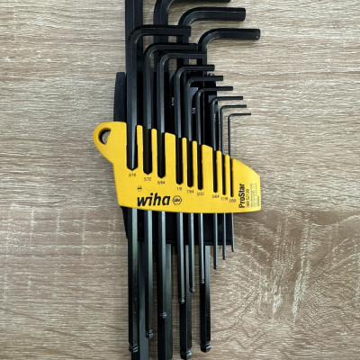 Bộ lục giác Wiha 24851 màu đen 13 chi tiết hệ inch (mã 24189 kèm hộp)