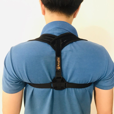Đai Chống Gù Lưng Chính Hãng Amalife Tặng Kèm 2 Miếng Đệm Lót Điều Chỉnh Phần Lưng - Ama01 