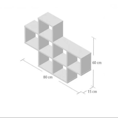 Kệ Gỗ Treo Tường 7 Ngăn Tundo CTKT519 KT 80x15x60cm