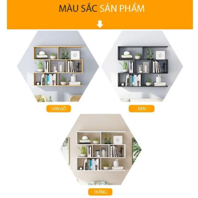 Kệ Sách Gỗ Treo Tường 4 Tầng Juno Sofa CTKT06-80 KT 80 x 82 x 20cm 