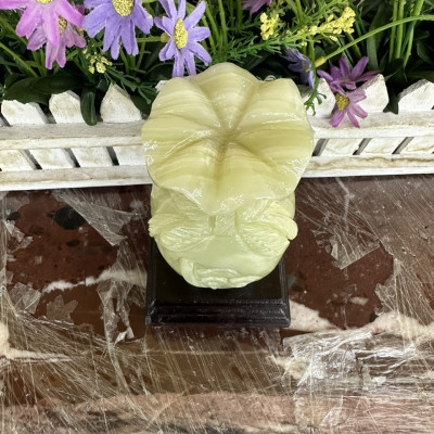 Túi tiền phong thủy đá ngọc onyx trang trí bàn thờ ông thần tài thổ địa, bàn làm việc - Cao 10 cm