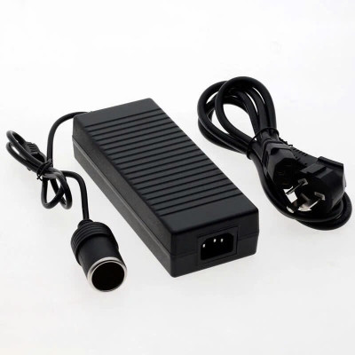 Bộ Đổi Nguồn 220V Sang 12V - 10A Có Tẩu Cắm – Dùng Cho Máy Bơm Lốp, Hút Bụi, Quạt 12V