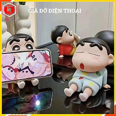 Giá Đỡ Điện Thoại, Hình Shin - Chan, Giá Đỡ Điện Thoại Cute Trang Trí Bàn Học, Bàn Làm Việc - Hàng Chính Hãng