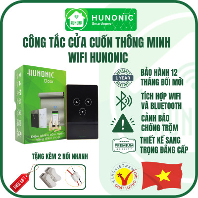 Công Tắc Cửa Cuốn Thông Minh Hunonic Door Trắng│Công tắc điều khiển cửa cuốn từ xa bằng điện thoại -2022